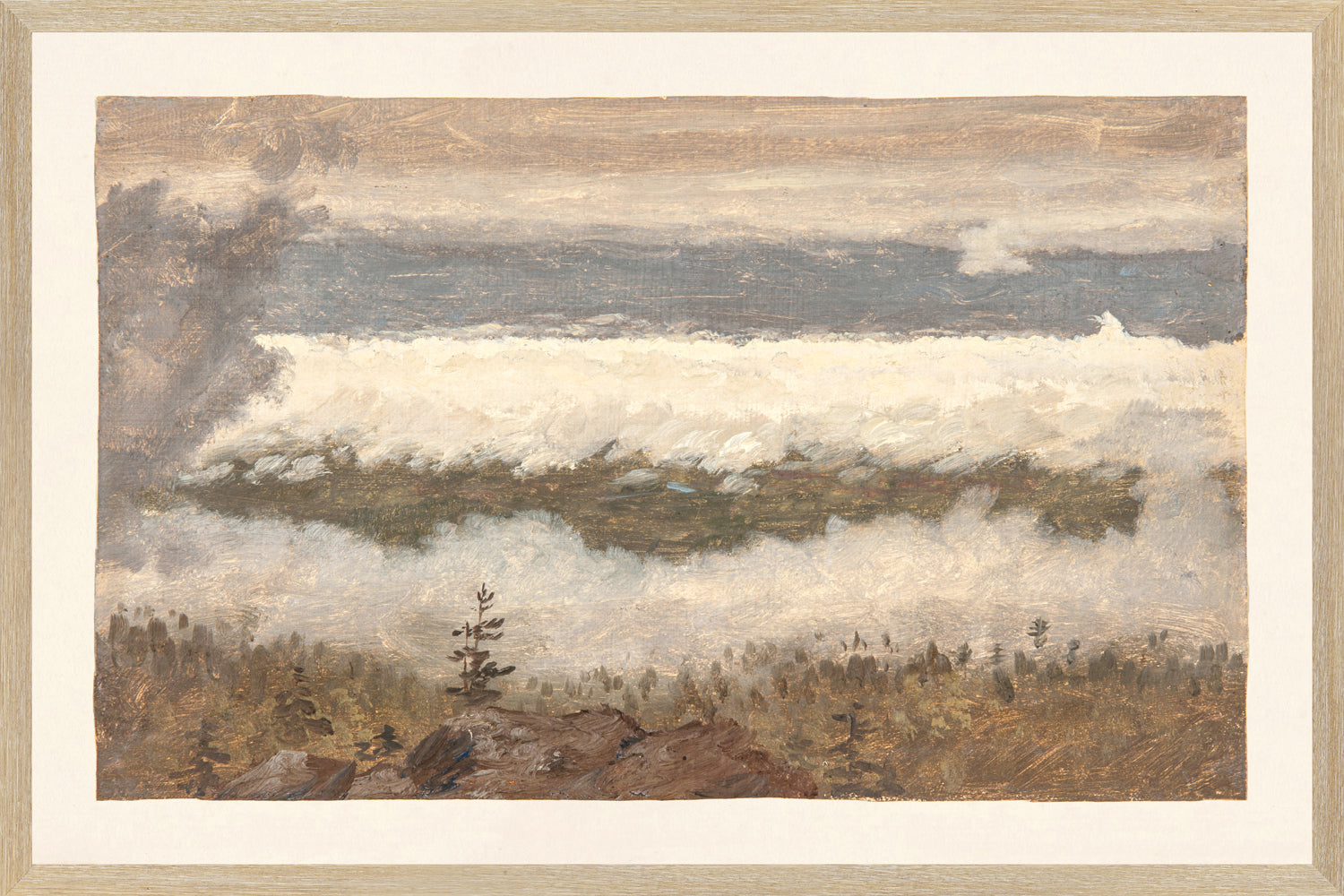 front view of Hudson River School – Clouds from the Catskills C. 1870 luxury Artwork