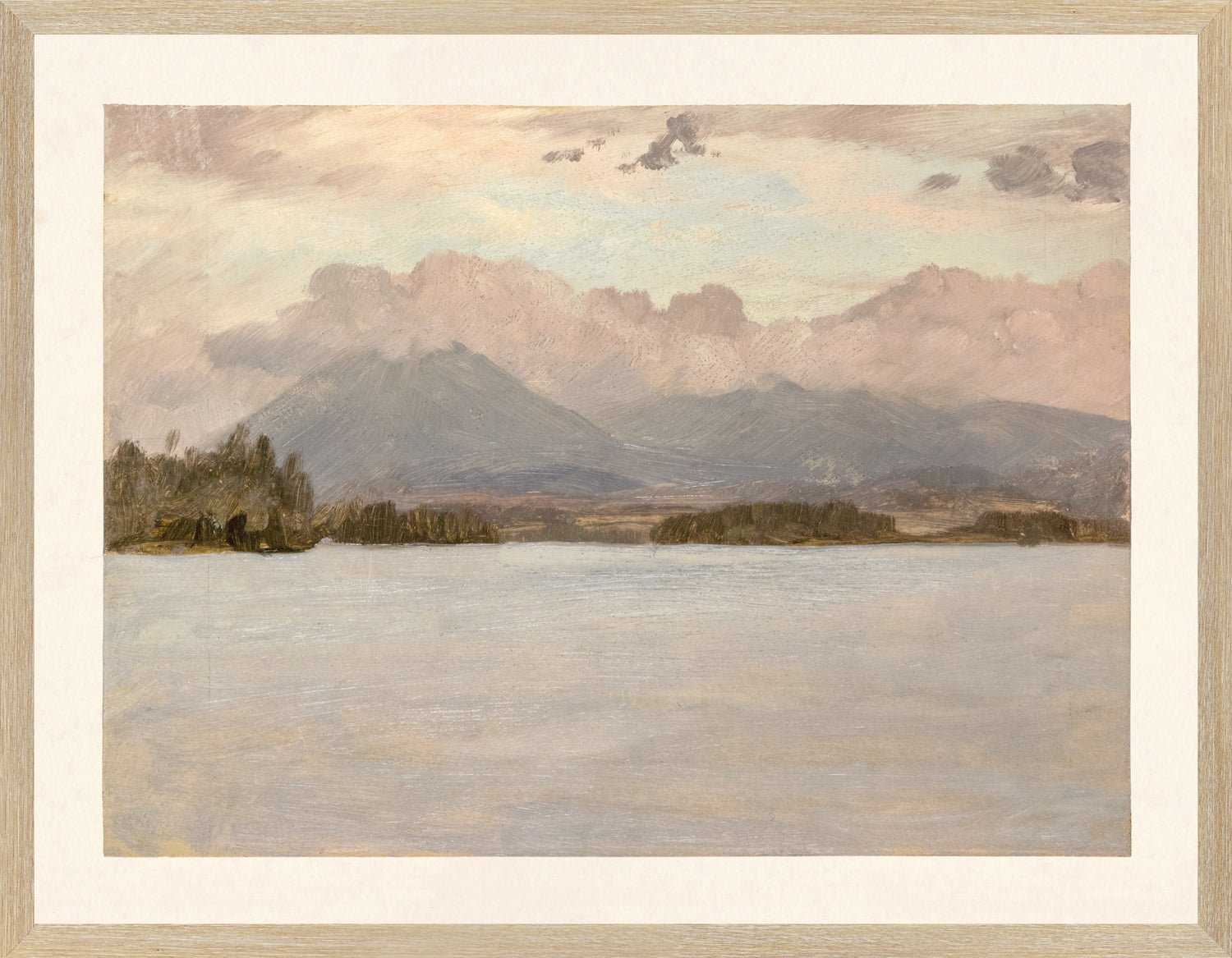 front view of Hudson River School – Lake Katahdin C. 1870 luxury Artwork