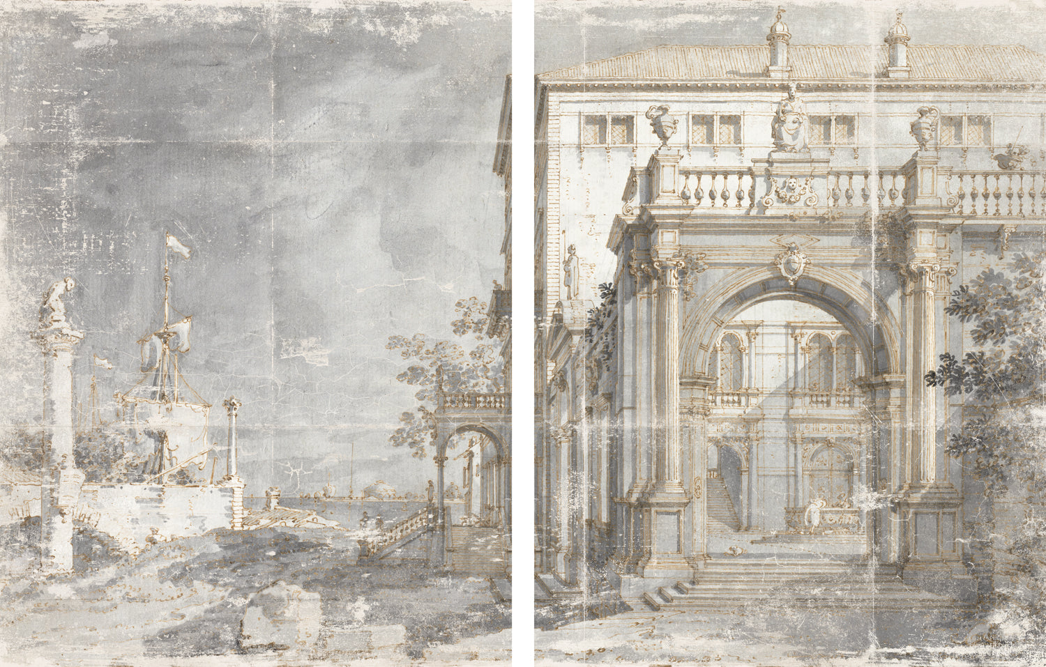 Villa junto a la laguna c. 1740