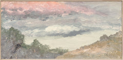 45 × 22 in – Framed Canvas, Light Wood Frame