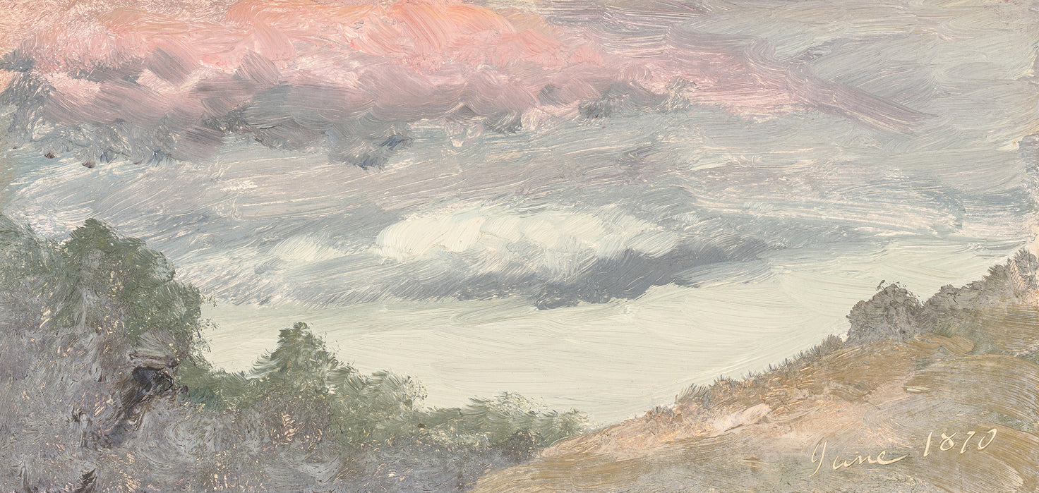 Escuela del río Hudson – Nubes sobre la granja de Church, c. 1870