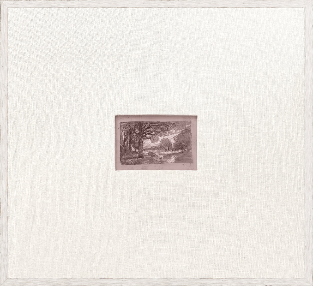 Mini Sketch II C. 1892 by Celadon, framed wall art with a light textured frame and a small landscape print.