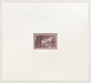 Mini Sketch II C. 1892 by Celadon, framed wall art with a light textured frame and a small landscape print.