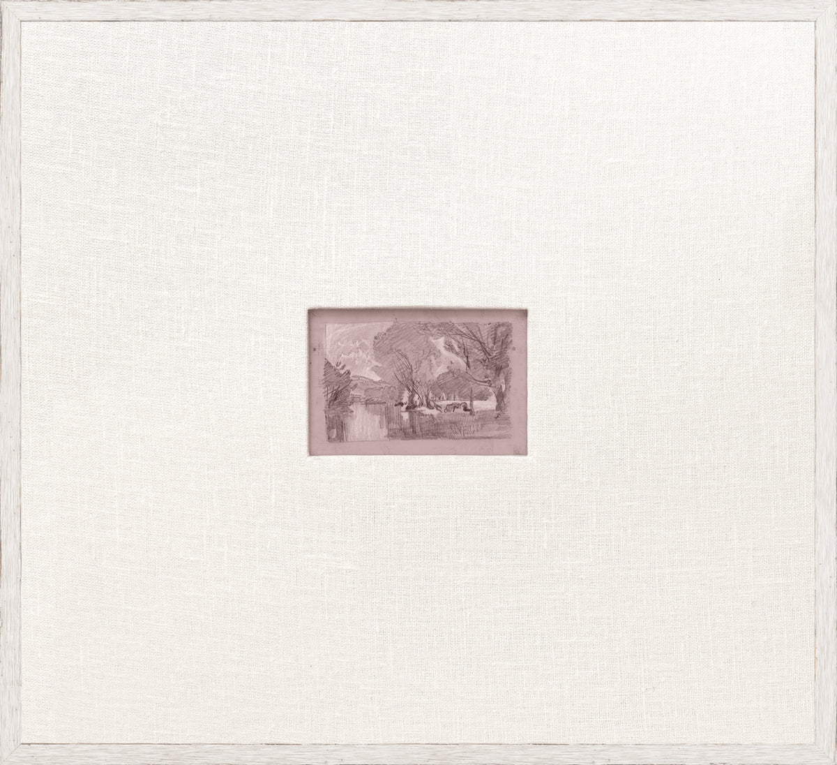 Mini Sketch VI C. 1892 by Celadon, framed wall art with a textured white background.