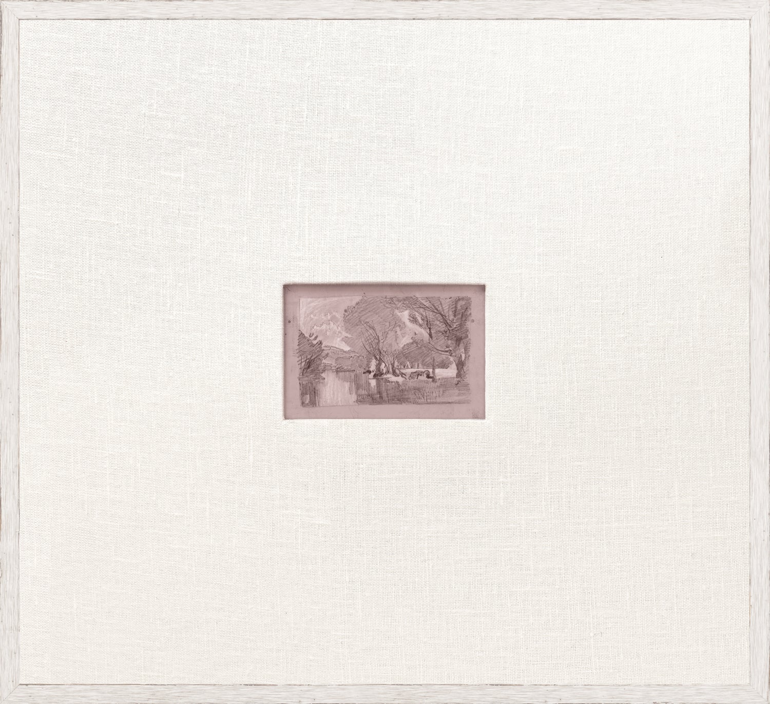 Mini Sketch VI C. 1892 by Celadon, framed wall art with a textured white background.