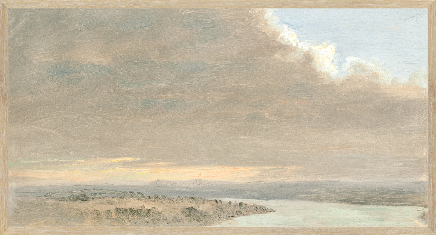 Hudson River School – Sunset, Hudson Valley C. 1870