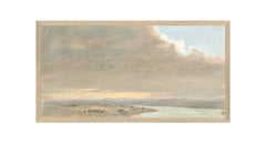 10 × 19 in – Canvas On Board, Light Wood Frame