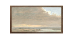 10 × 19 in – Canvas On Board, Dark Wood Frame