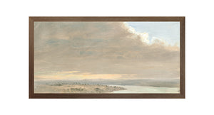Hudson River School – Sunset, Hudson Valley C. 1870