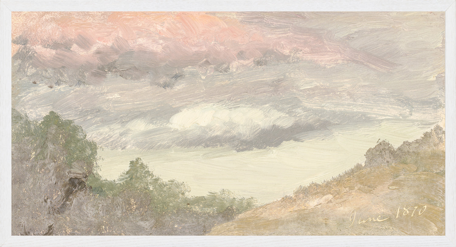 Escuela del río Hudson – Nubes sobre la granja de Church, c. 1870