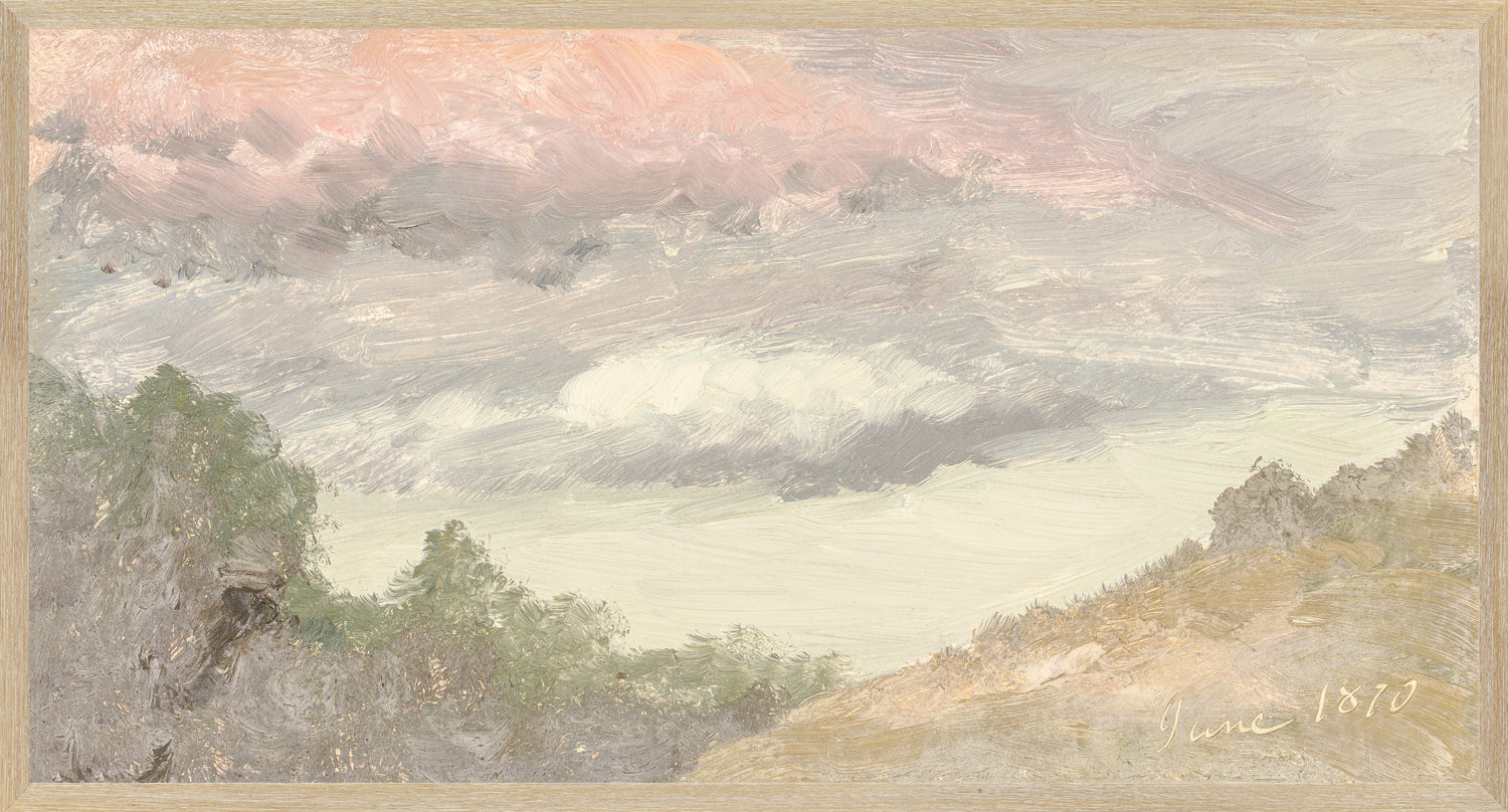 Escuela del río Hudson – Nubes sobre la granja de Church, c. 1870