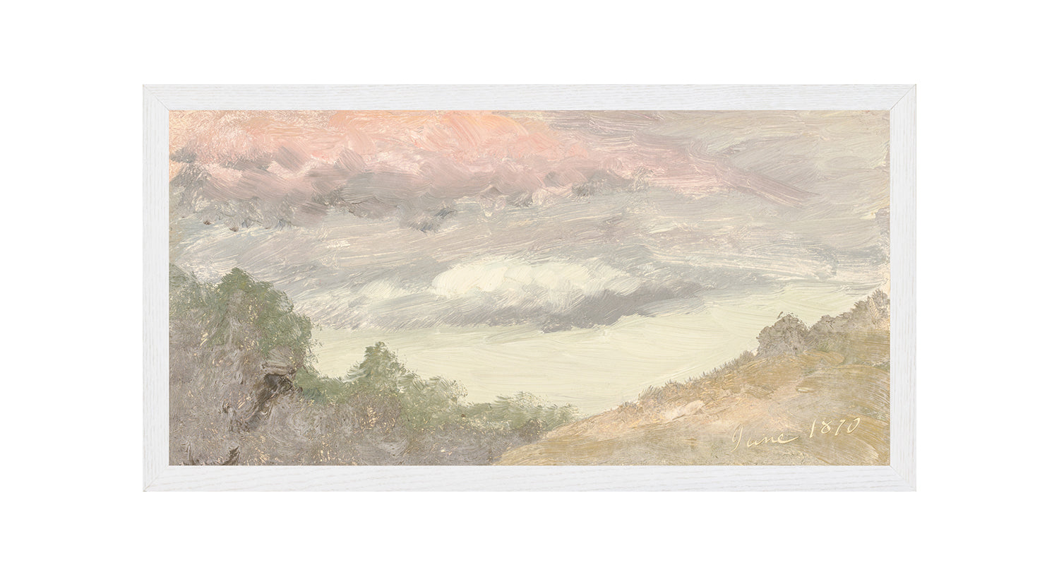 Escuela del río Hudson – Nubes sobre la granja de Church, c. 1870