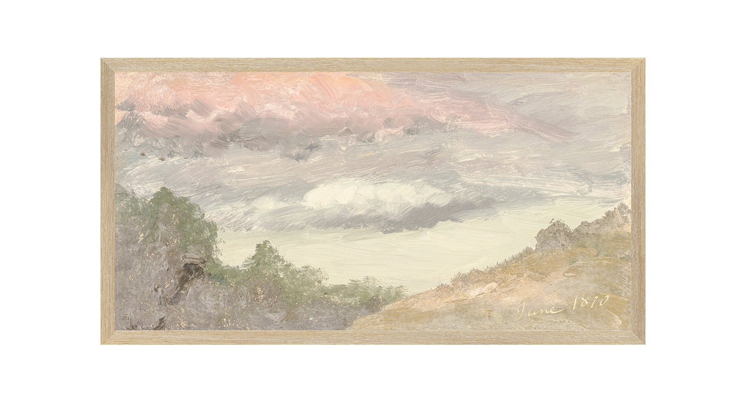 Escuela del río Hudson – Nubes sobre la granja de Church, c. 1870
