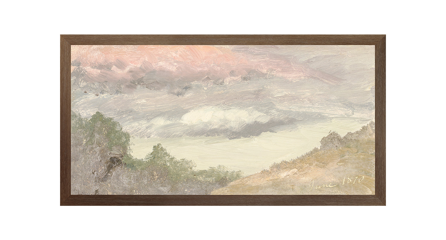 Escuela del río Hudson – Nubes sobre la granja de Church, c. 1870