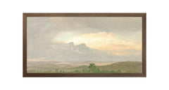 10 × 19 in – Canvas On Board, Dark Wood Frame