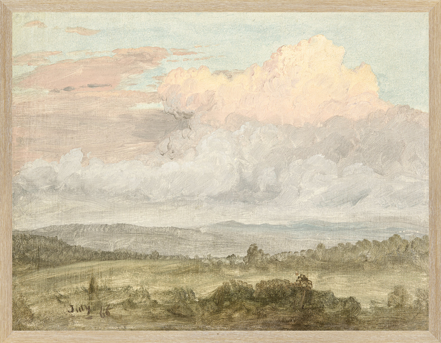 Hudson River School – Clouds, Hudson Valley C. 1870