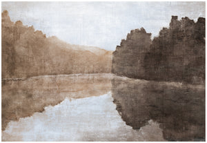 Misty Reflection I — nature and landscape fine art print in neutral tones at Laurie Yapp Home
