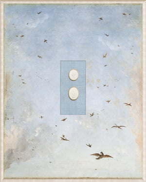 Grand Tour Intaglio – Soaring I, Form VIII framed art print, 16.75 × 20.75 in