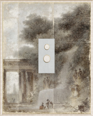 Grand Tour Intaglio – Fragonard – The Cascade, Form IX framed art print, 16.75 × 20.75 in