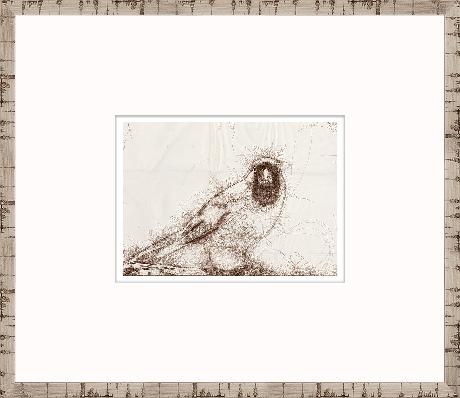 Nature Sketch – Cardinal I — nature and landscape fine art print shown from another angle
