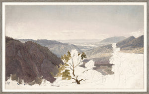 Mountain Landscape Sketch C 1950 framed art print
