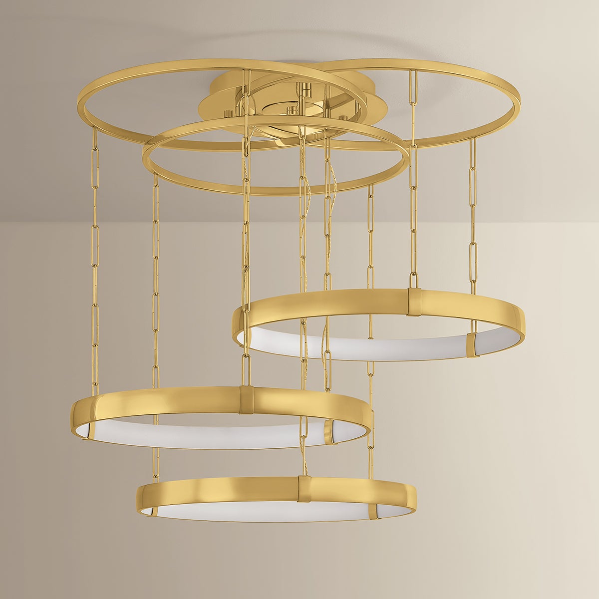 Chiasso Chandelier 38" — a Corbett chandelier for dining rooms, entries, and living rooms at Laurie Yapp Home.