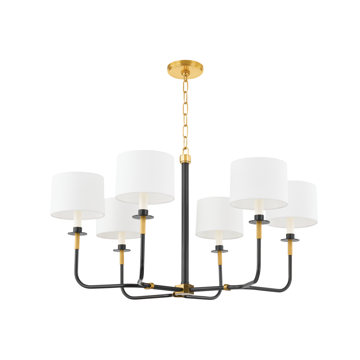 PARAMUS Chandelier in Aged Brass/Old Bronze