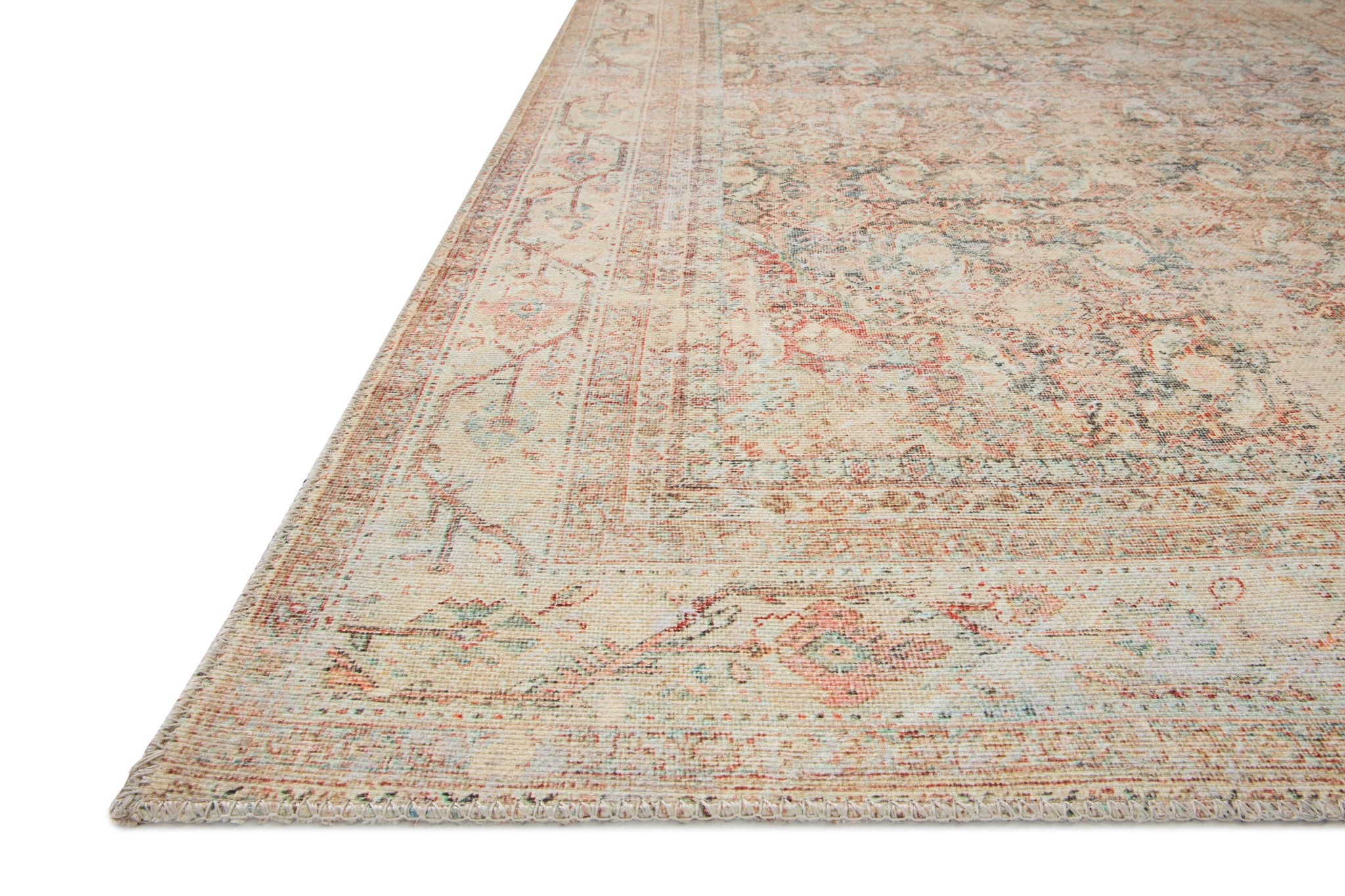 side view of Bliss Shag Grey / White luxury Rug