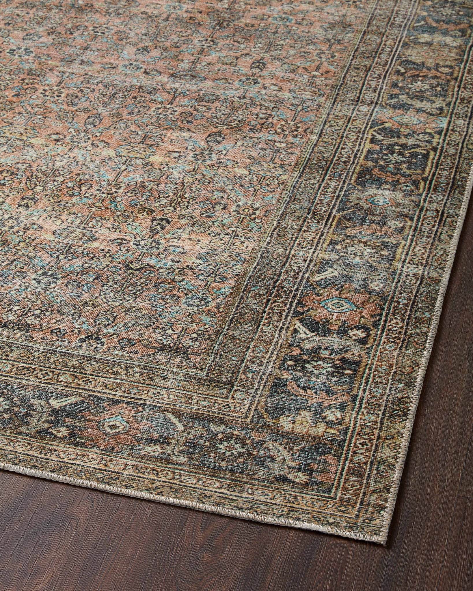 lifestyle view of Adrian Terracotta / Multi luxury Rug