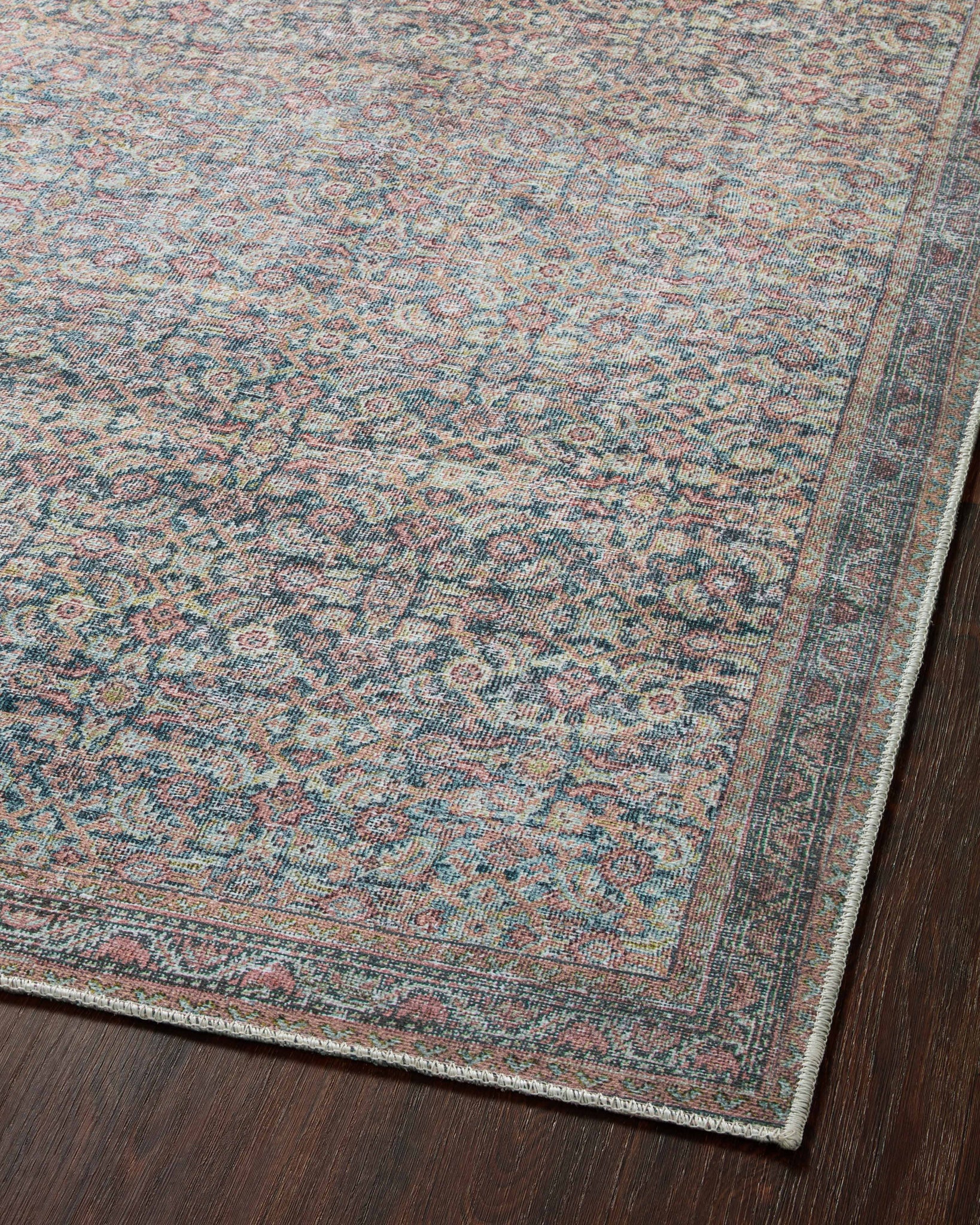 lifestyle view of Adrian Denim / Multi luxury Rug