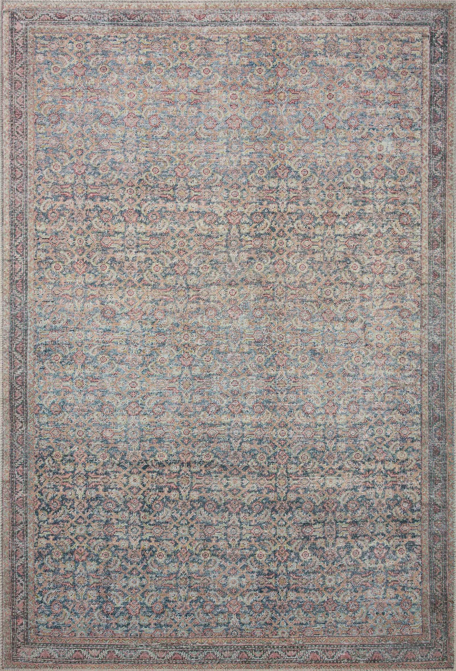 front view of Adrian Denim / Multi luxury Rug