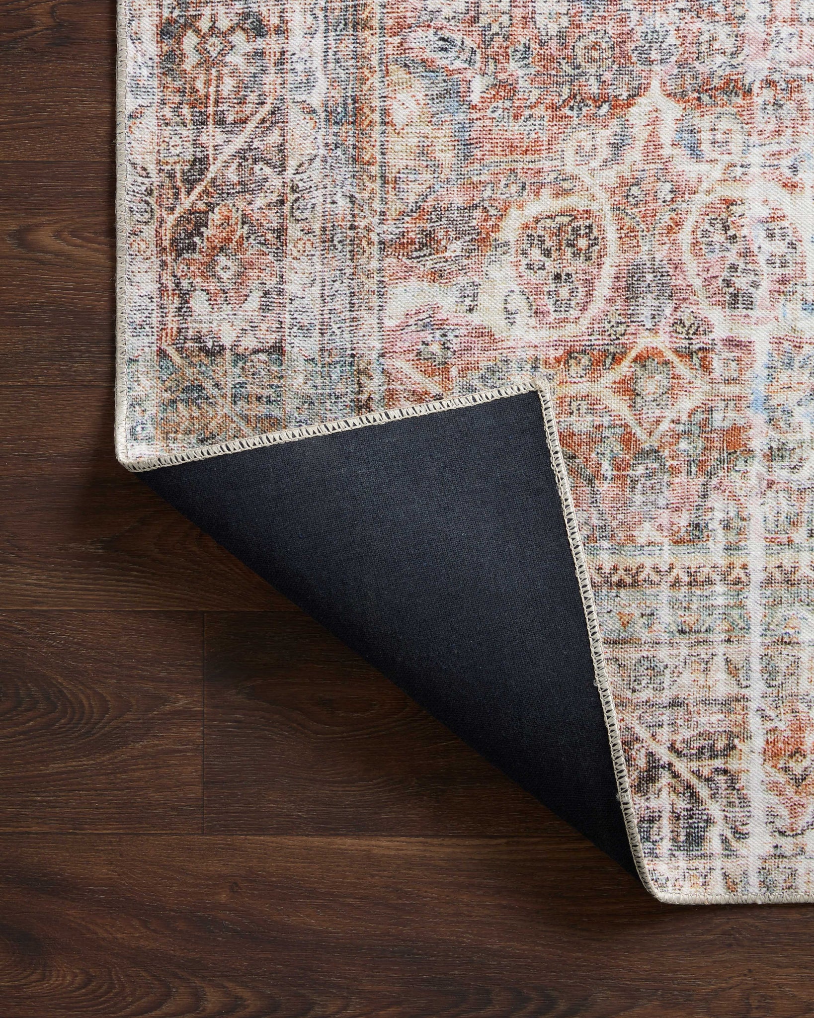 lifestyle view of Adrian Sunset / Charcoal luxury Rug
