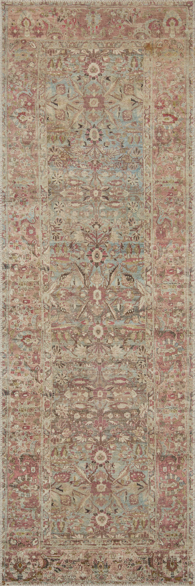 detail view of Adrian Ocean / Clay luxury Rug