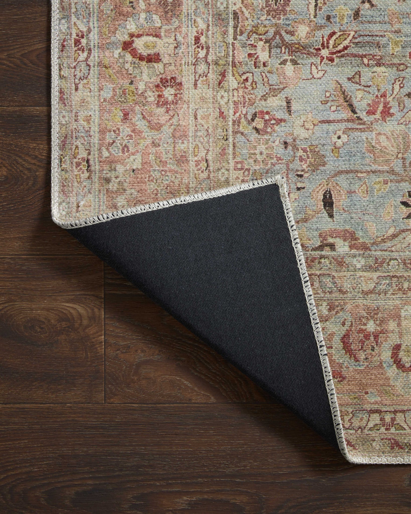 lifestyle view of Adrian Ocean / Clay luxury Rug