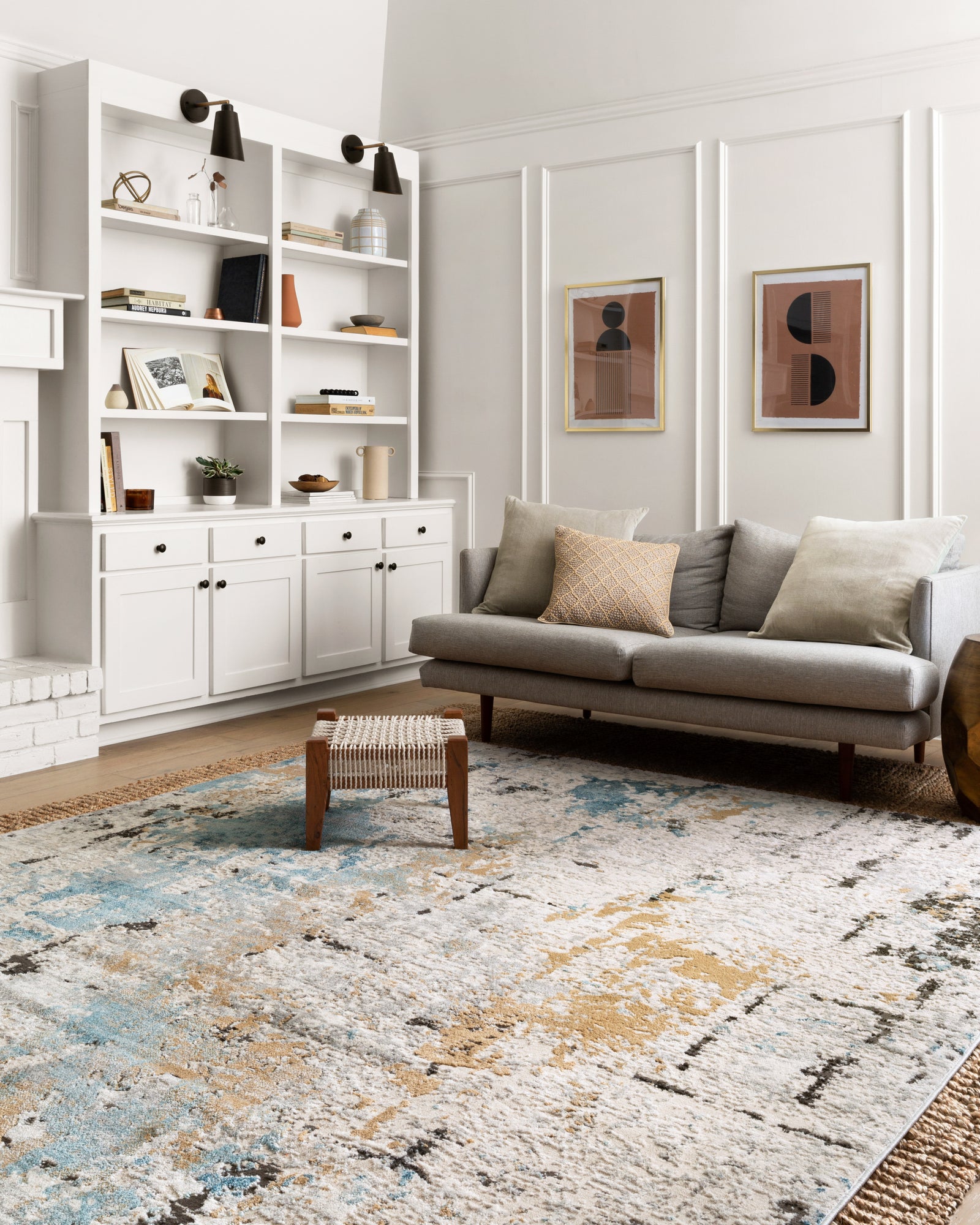 side view of Alchemy Stone / Slate luxury Rug