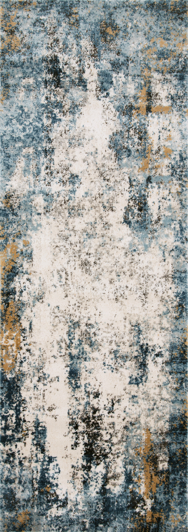 detail view of Alchemy Denim / Ivory luxury Rug