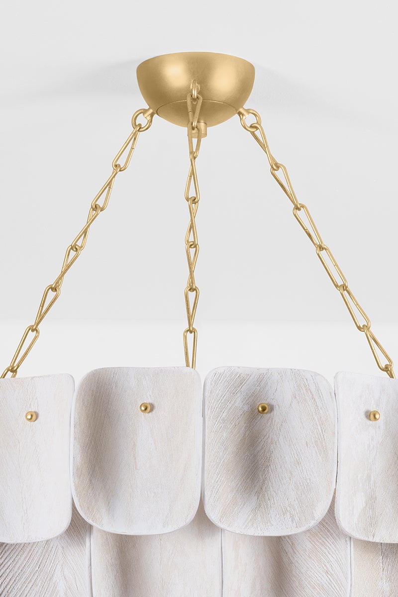 Amalfi Chandelier 41" shown from a second angle to highlight the frame, arms, and shade detail.