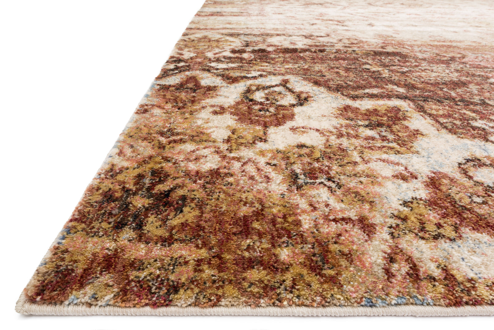 front view of Anastasia Rust / Ivory luxury Rug