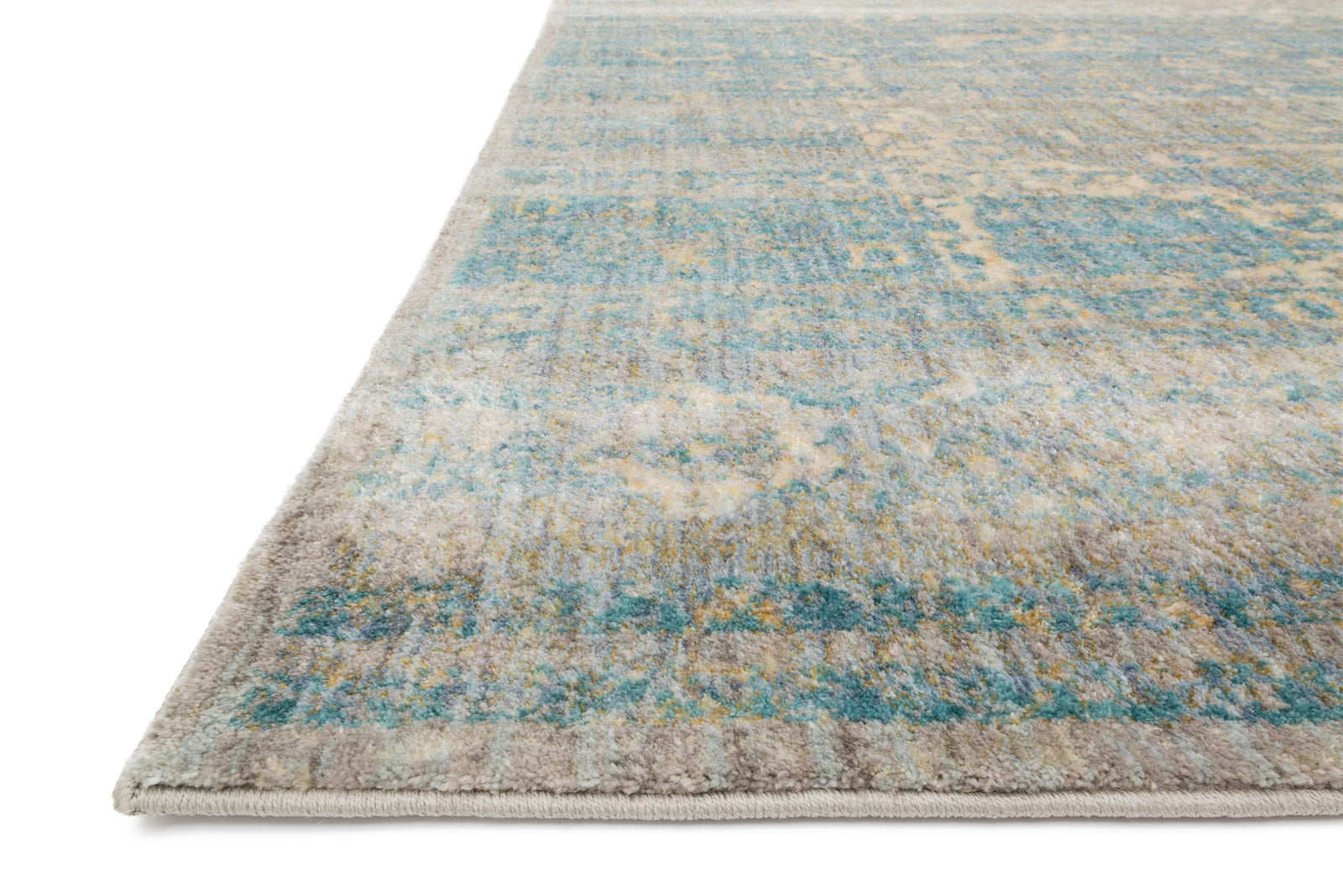 front view of Anastasia Lt. Blue / Mist luxury Rug