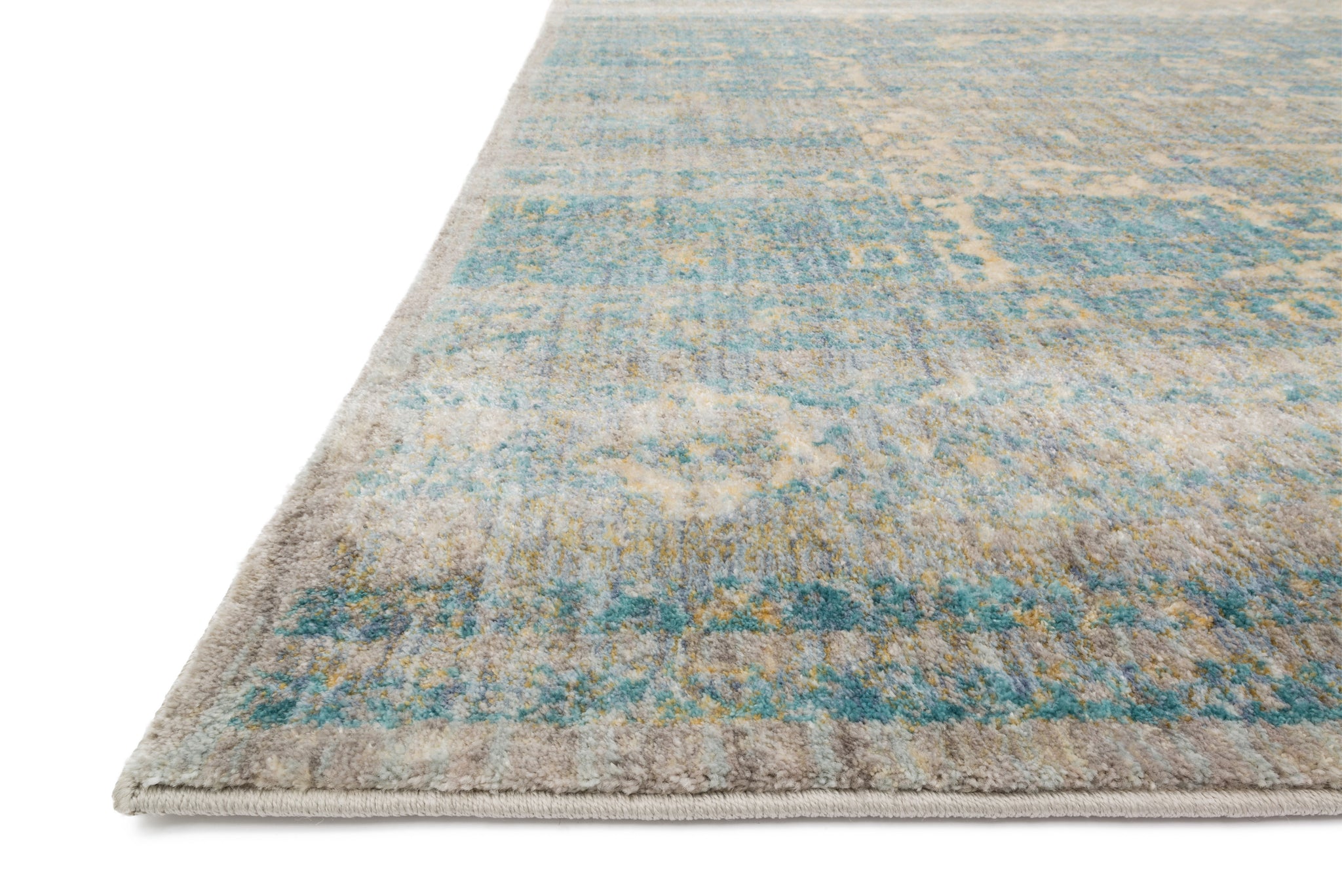 angle view of Anastasia Lt. Blue / Mist luxury Rug