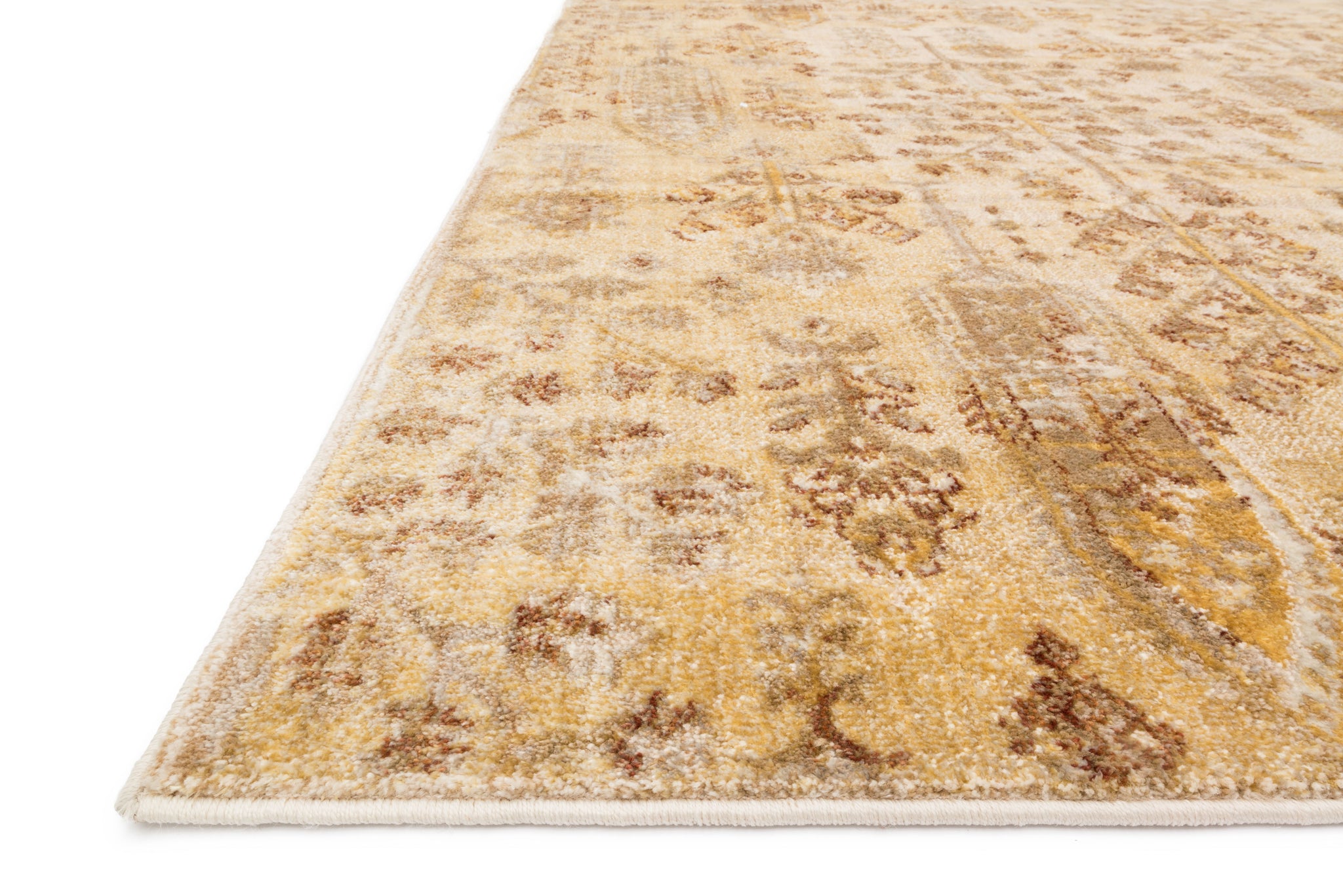 angle view of Anastasia Ant. Ivory / Gold luxury Rug