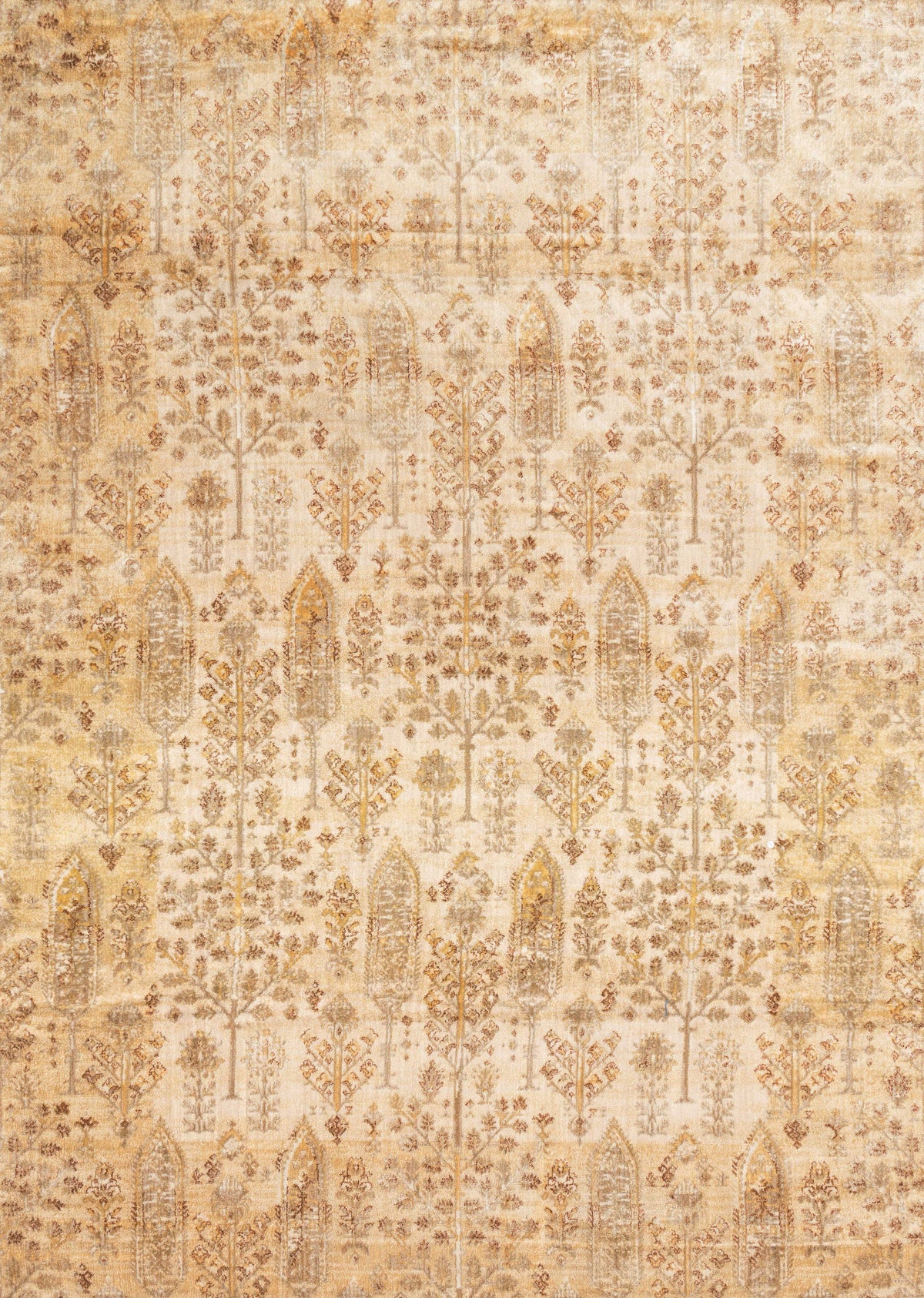 front view of Anastasia Ant. Ivory / Gold luxury Rug