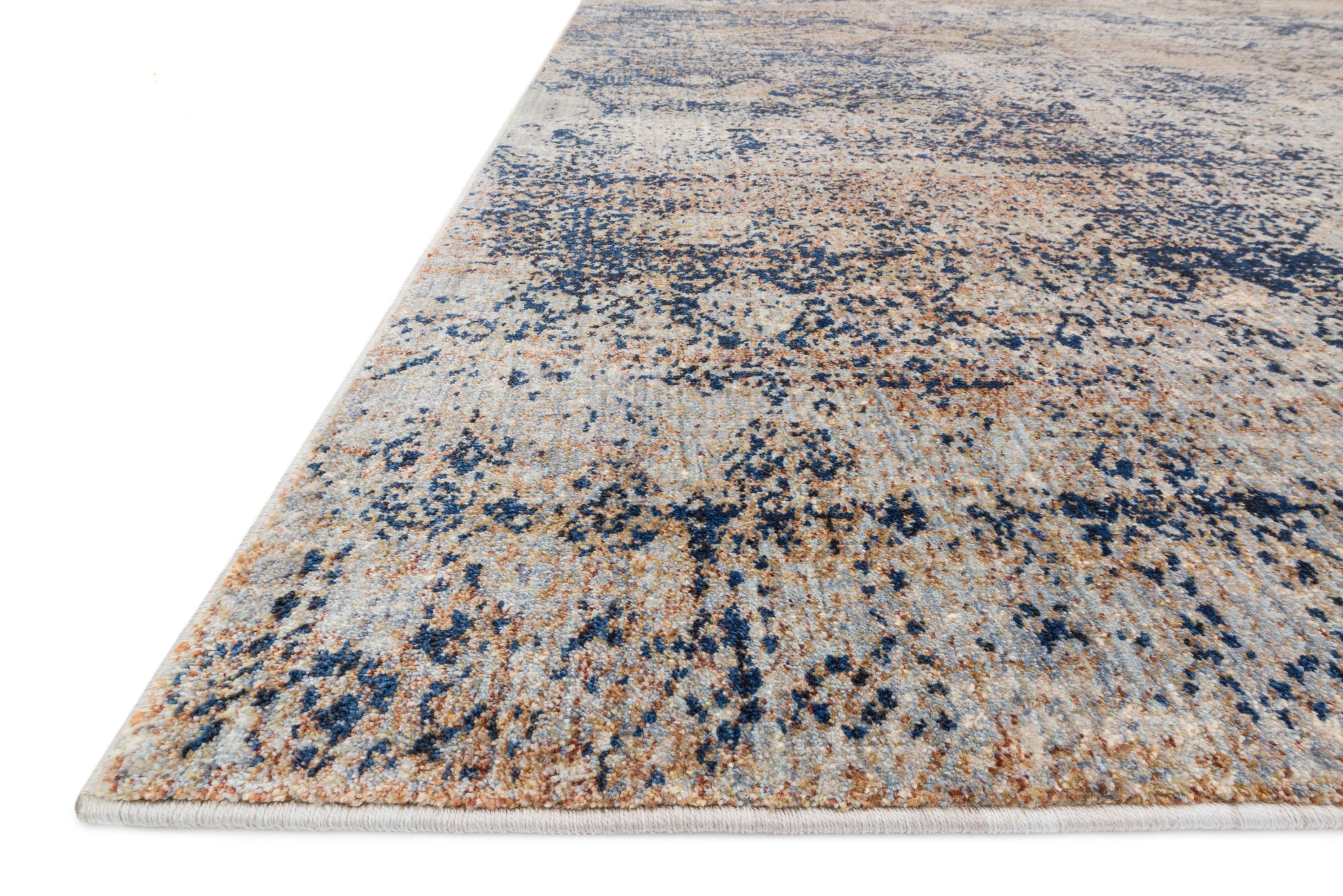 angle view of Anastasia Mist / Blue luxury Rug