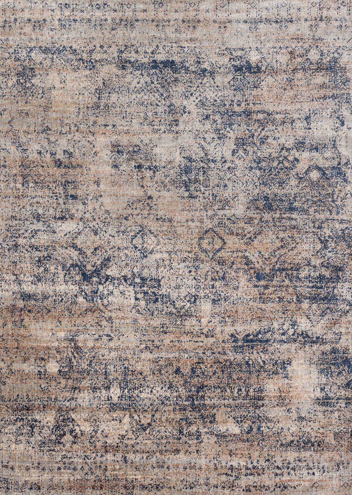front view of Anastasia Mist / Blue luxury Rug
