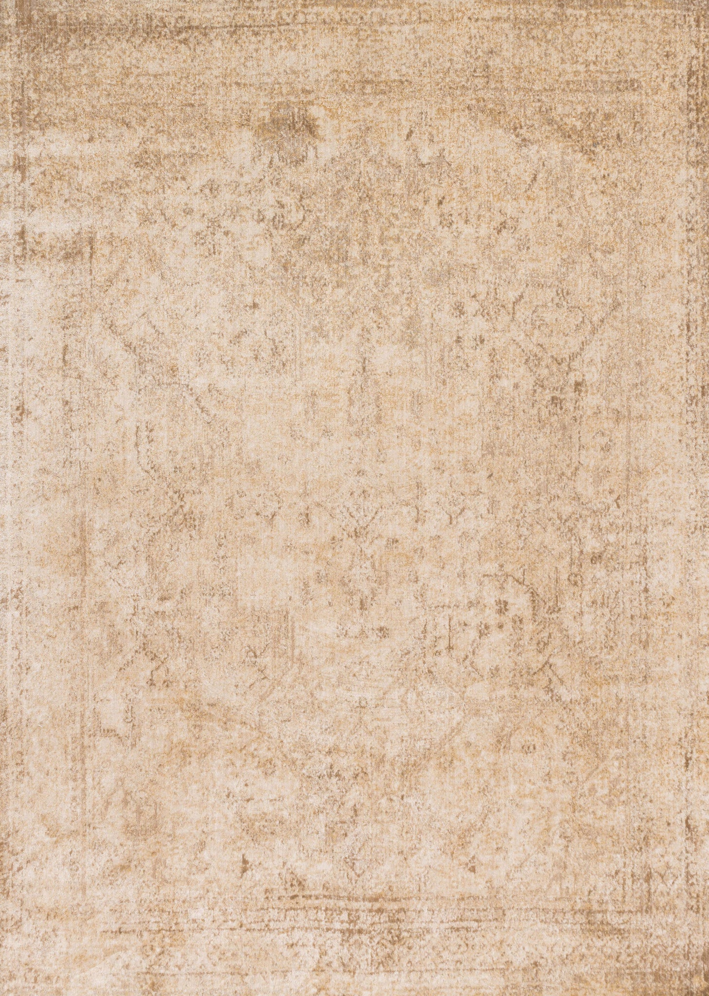 front view of Anastasia Ivory / Lt. Gold luxury Rug