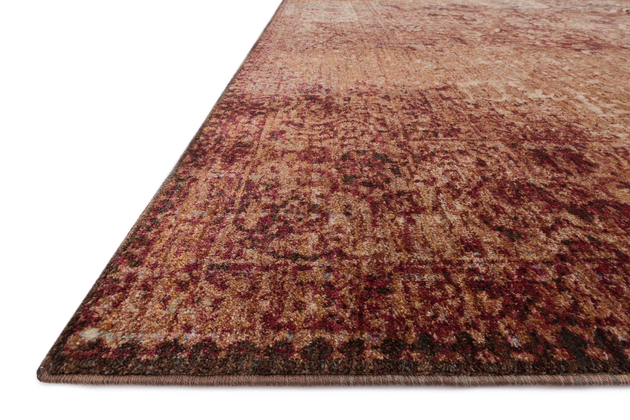 angle view of Anastasia Copper / Ivory luxury Rug