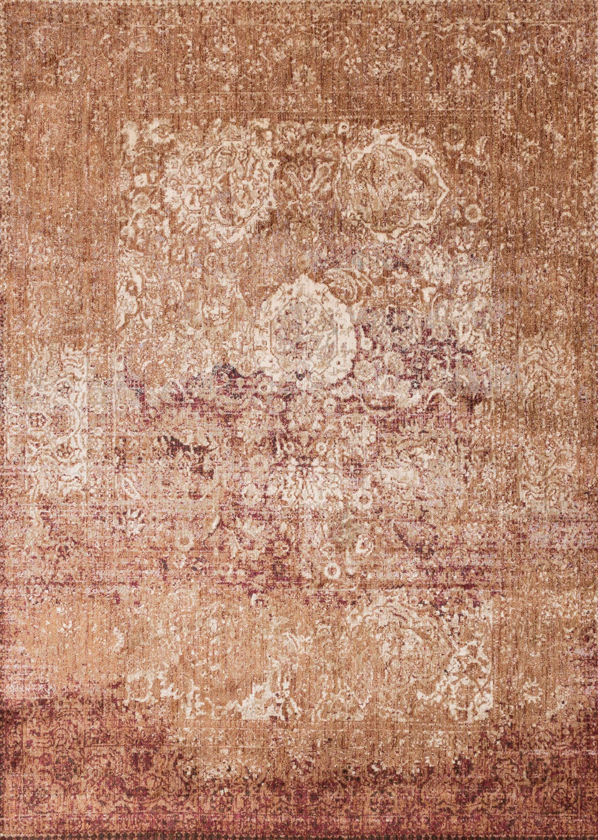 front view of Anastasia Copper / Ivory luxury Rug