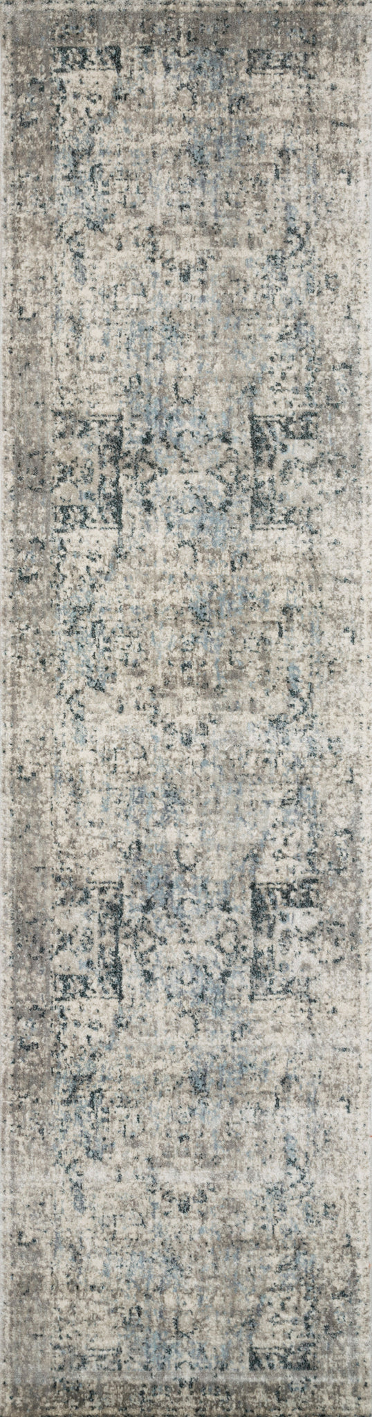 side view of Anastasia Blue / Slate luxury Rug