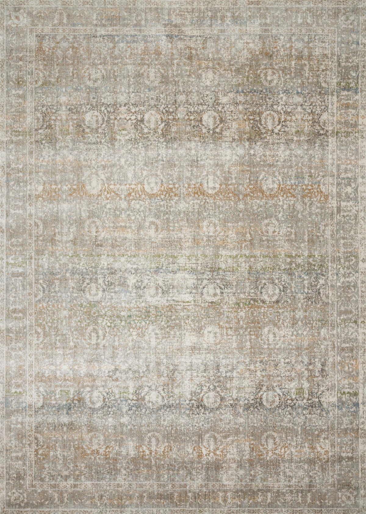 front view of Anastasia Grey / Multi luxury Rug