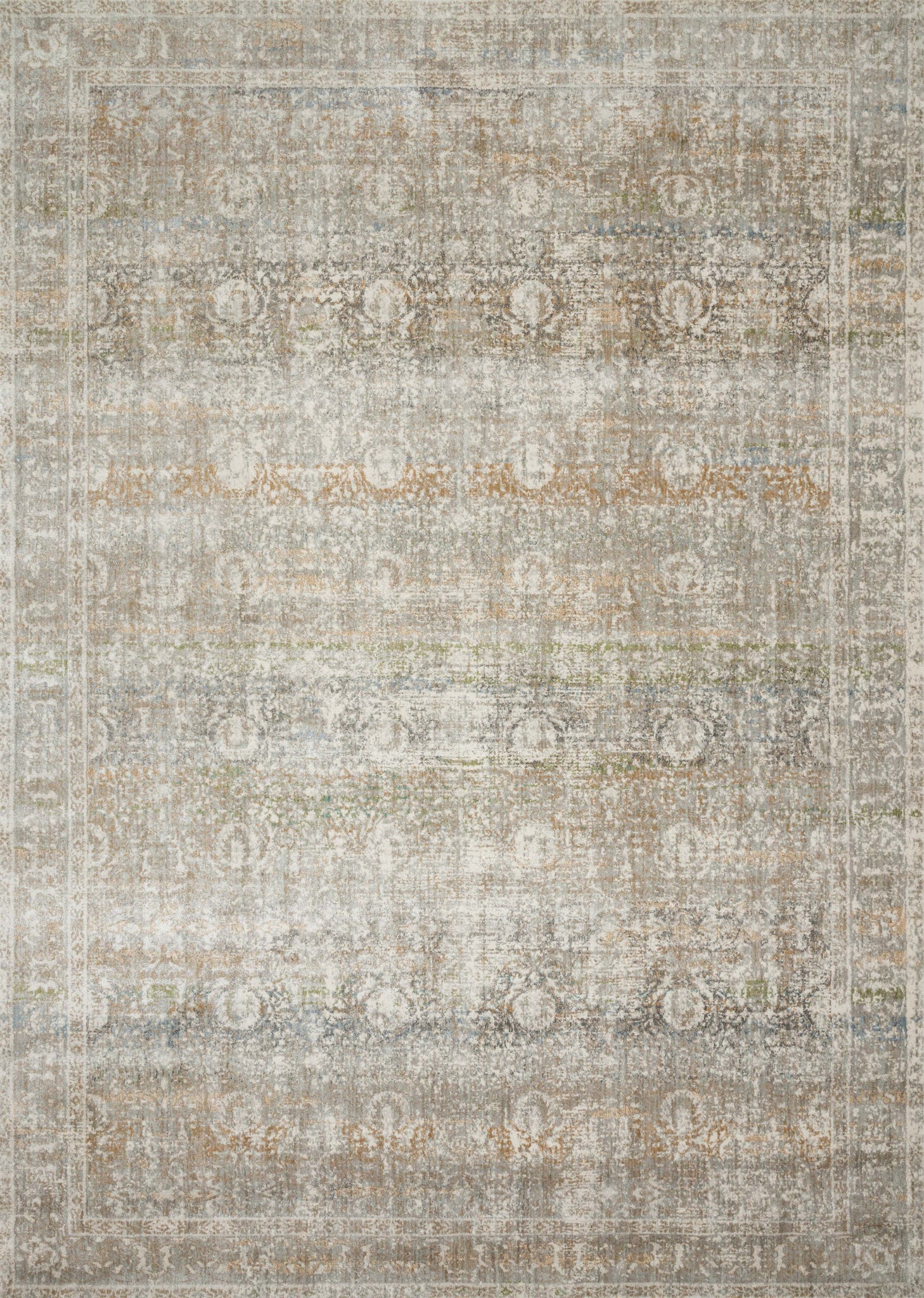 front view of Anastasia Grey / Multi luxury Rug